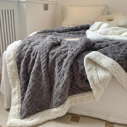 Cozy Thick Blanket for Home Relaxation and Warm Comfort