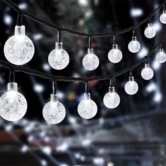 Solar Crackled Glass Garden Lights for Outdoor Decor-Orizon Depot
