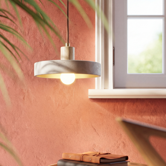 Travertine Stone Bauhaus Pendant Light-Orizon Depot