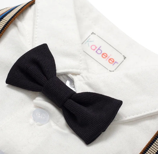 Baby Boys' Formal Gentleman Romper Set with Vest & Hat for Home Decor