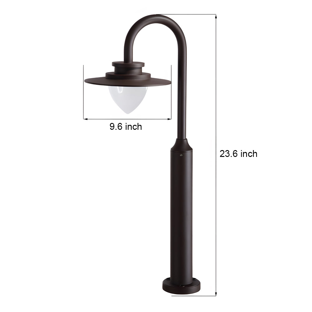 Minimalist Nordic Arc LED Path Light Outdoor Post Lamp for Garden Pathway Light