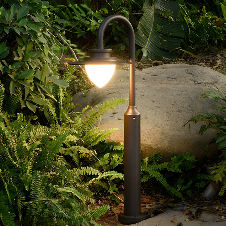 Minimalist Nordic Arc LED Path Light Outdoor Post Lamp for Garden Pathway Light