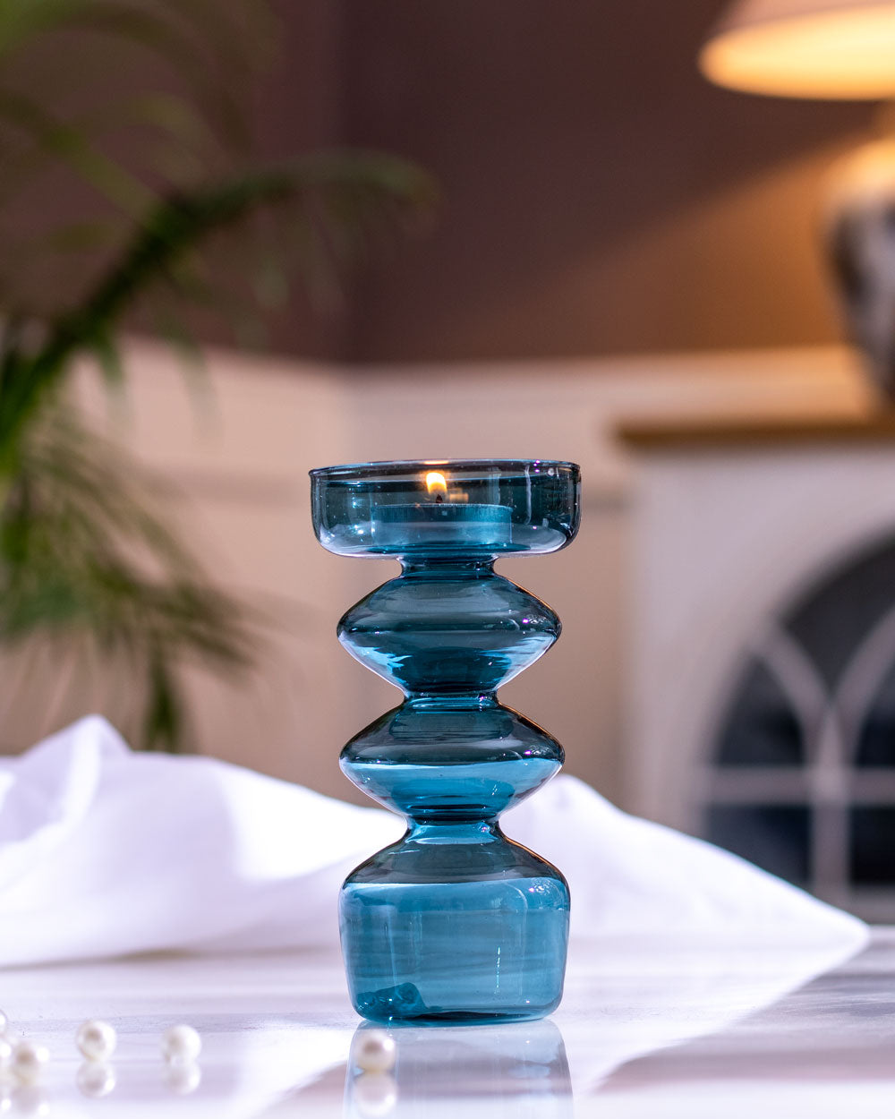 Elegant Stem Glass Candle Holder for Home Decor-Orizon Depot