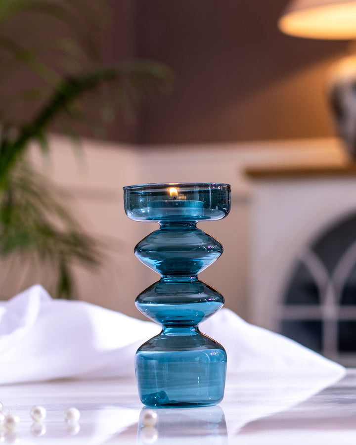 Elegant Stem Glass Candle Holder for Home Decor-Orizon Depot