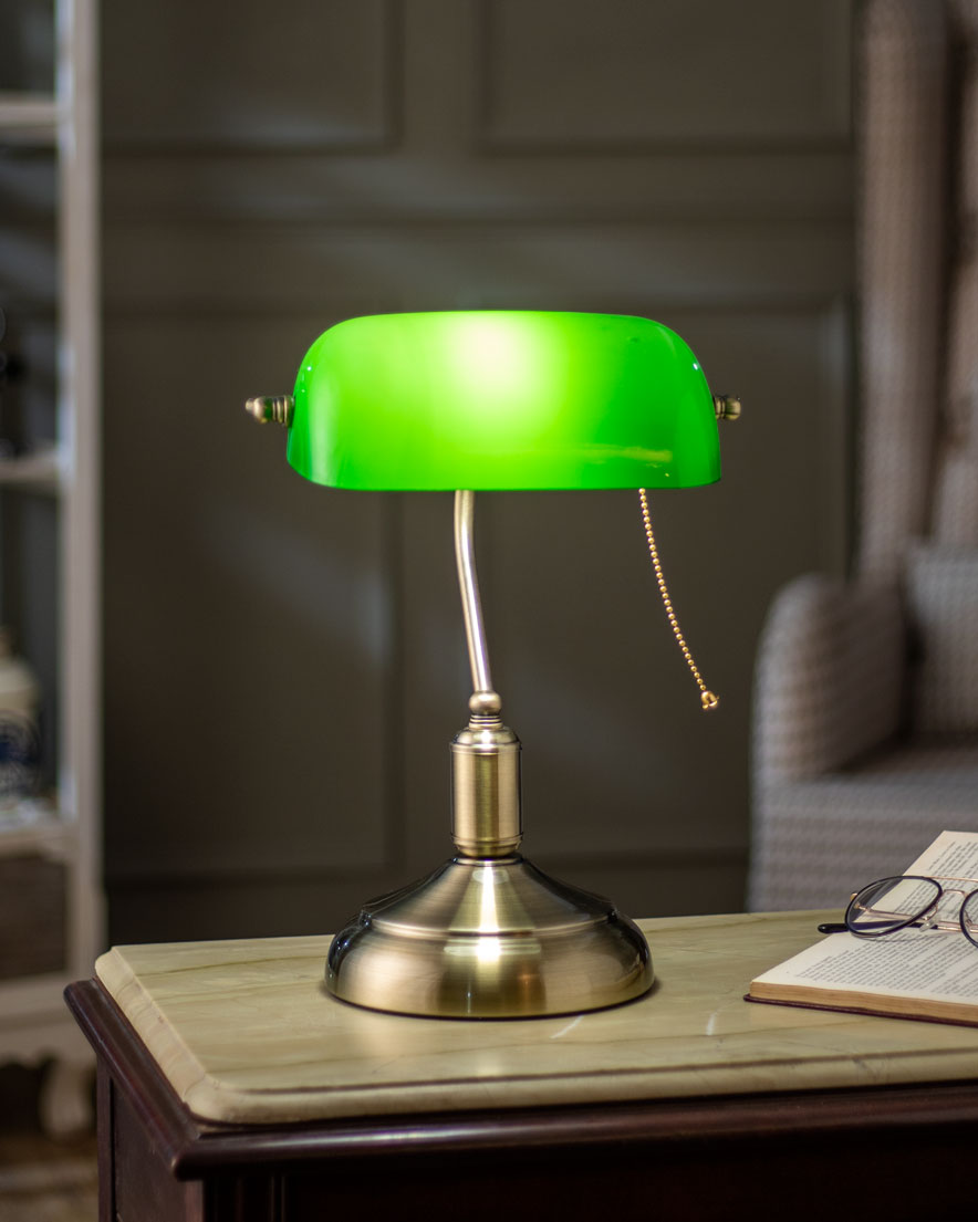 Classic Banker Desk Lamp - Elegant Lighting for Home or Office-Orizon Depot