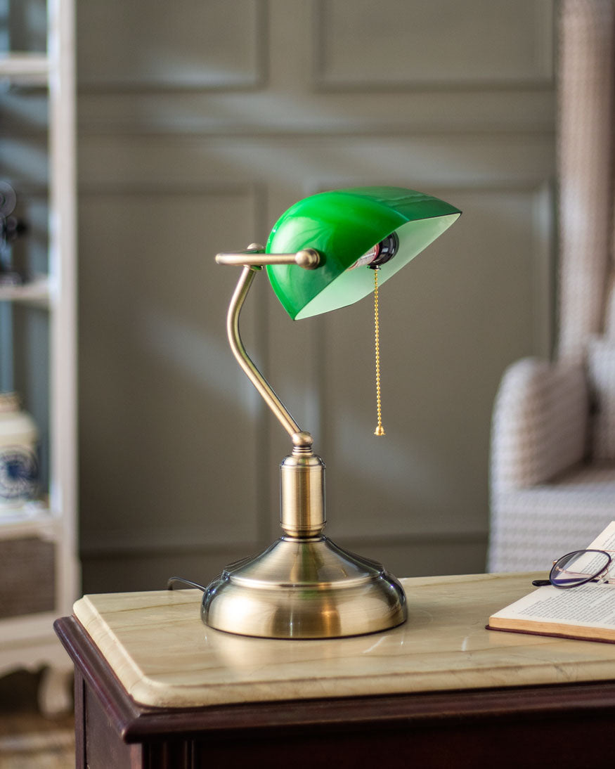 Classic Banker Desk Lamp - Elegant Lighting for Home or Office-Orizon Depot