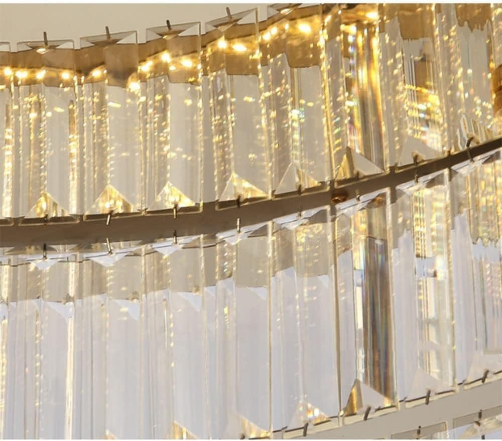 Elegant Round Crystal Ceiling Light with Gold Finish