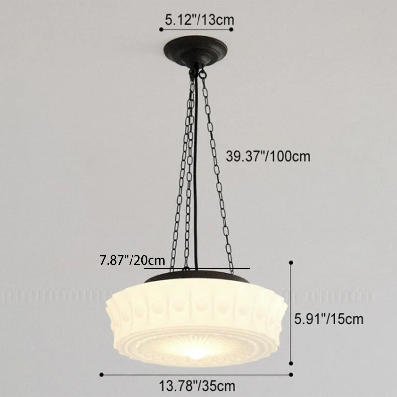 French Vintage White Jade Ceiling Light for Elegant Interiors-Orizon Depot