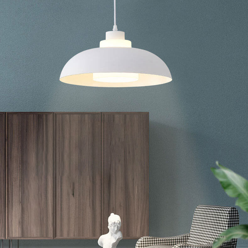 Modern Solid Color Macaron Acrylic Style Aluminum 1-Light Pendant Lamp-Orizon Depot