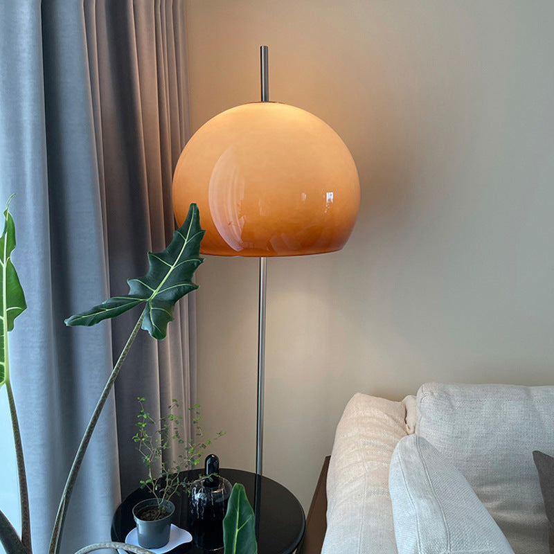 Contemporary Retro Mushroom Standing Floor Lamp with 2-Light Retro Glass Shades for Living Room-Orizon Depot
