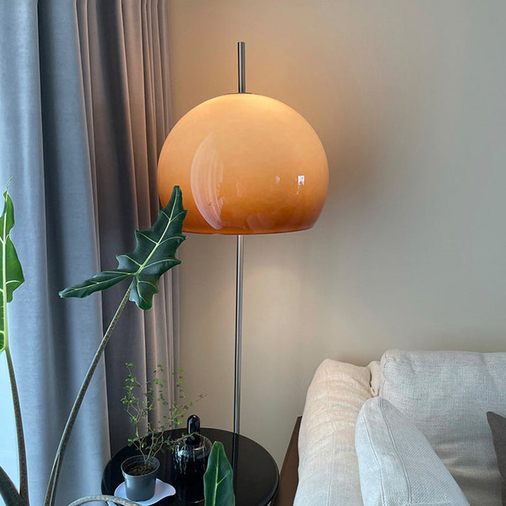 Contemporary Retro Mushroom Standing Floor Lamp with 2-Light Retro Glass Shades for Living Room-Orizon Depot