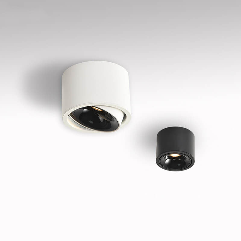 Modern Minimalist Adjustable Round LED Flush Mount Spotlight Ceiling Lamp-Orizon Depot