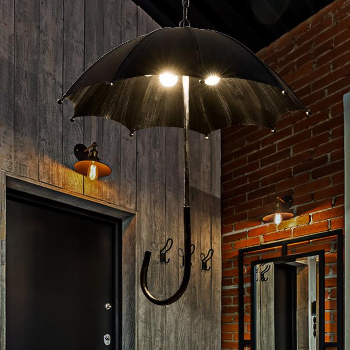 Retro Industrial 5-Light Umbrella Chandelier for Bold Interiors-Orizon Depot