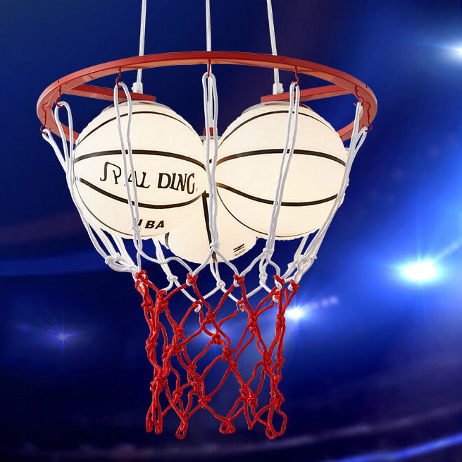 Modern Creative Cartoon Basketball 3-Light Kids Chandelier-Orizon Depot