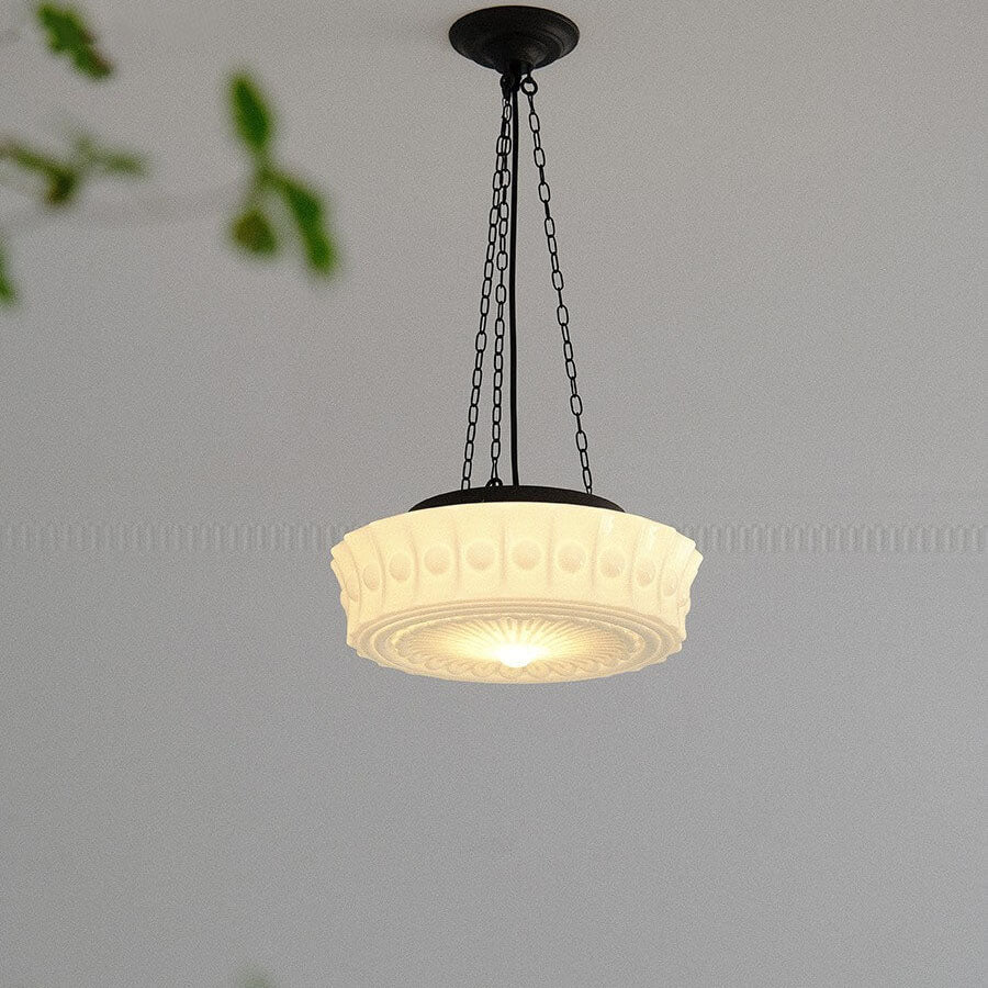 French Vintage White Jade Ceiling Light for Elegant Interiors-Orizon Depot