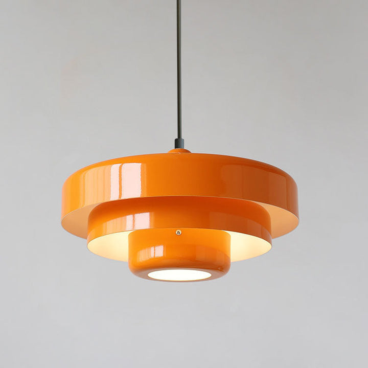 Nordic Vintage Multi-Layered Round Metal 1-Light Pendant Lamp-Orizon Depot