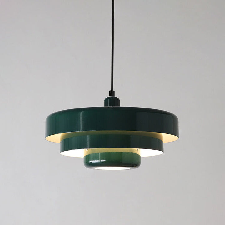 Nordic Vintage Multi-Layered Round Metal 1-Light Pendant Lamp-Orizon Depot