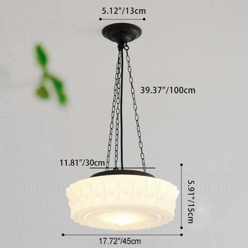 French Vintage White Jade Ceiling Light for Elegant Interiors-Orizon Depot
