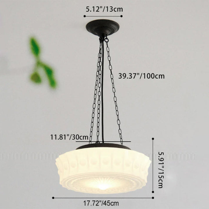 French Vintage White Jade Ceiling Light for Elegant Interiors-Orizon Depot