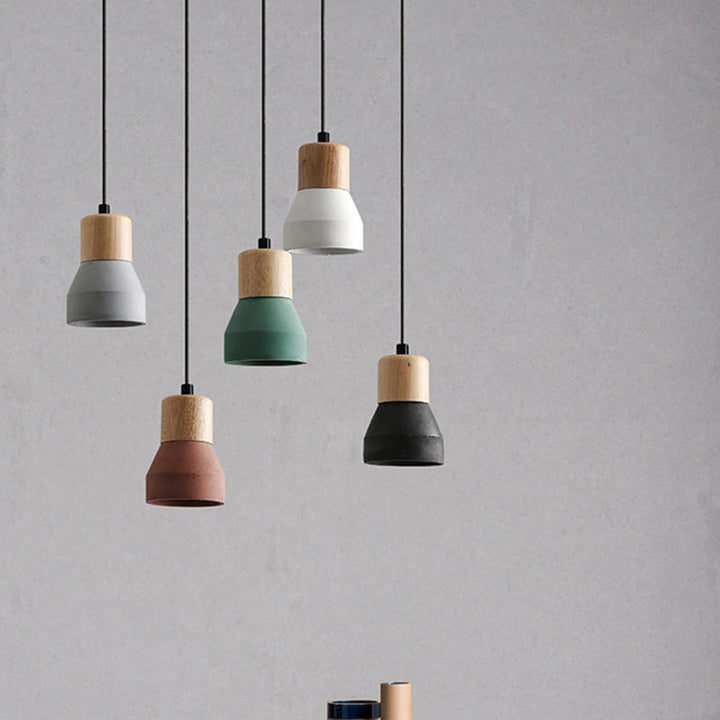 Nordic Cement Tapered Style 1-Light Mini LED Pendant Lamp-Orizon Depot