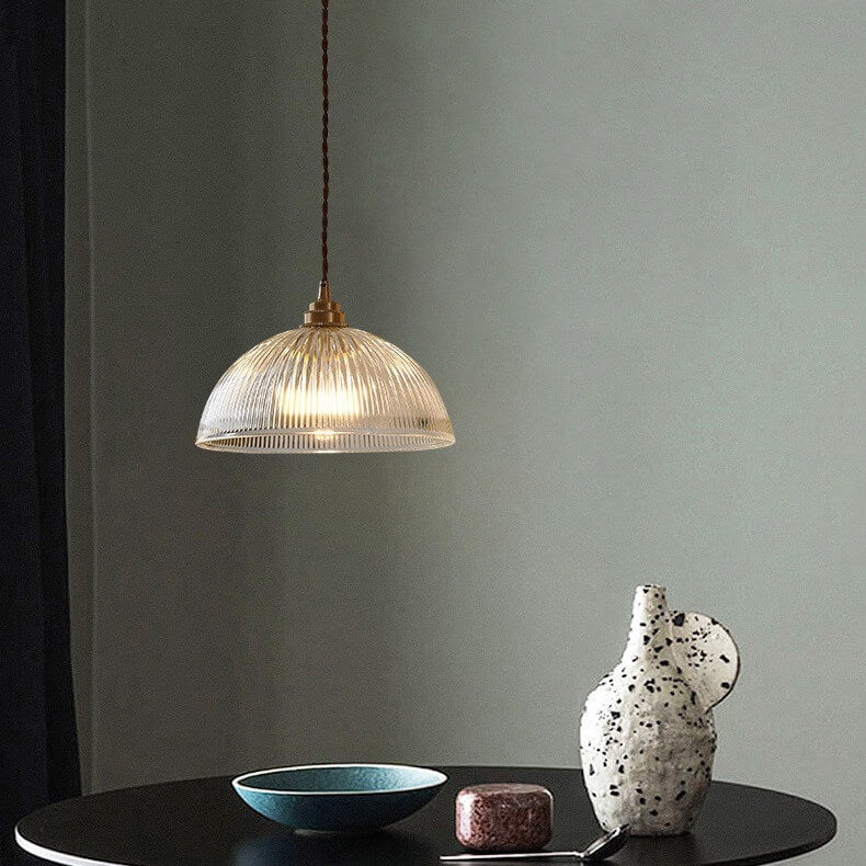 Modern Clear Glass Dome Pendant Light-Orizon Depot