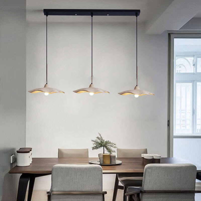 Minimalist Japanese Flower Shape Cement 1/2/3-Light Chandelier-Orizon Depot
