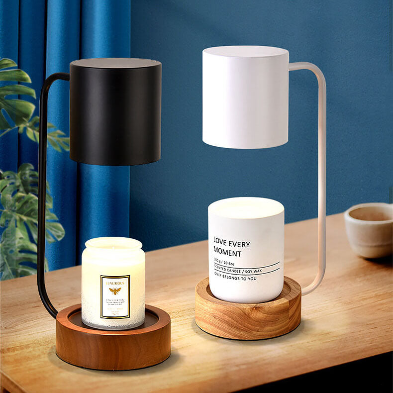 Minimalist Japanese Wood Timing Dimming Melting Wax 1-Light Table Lamp