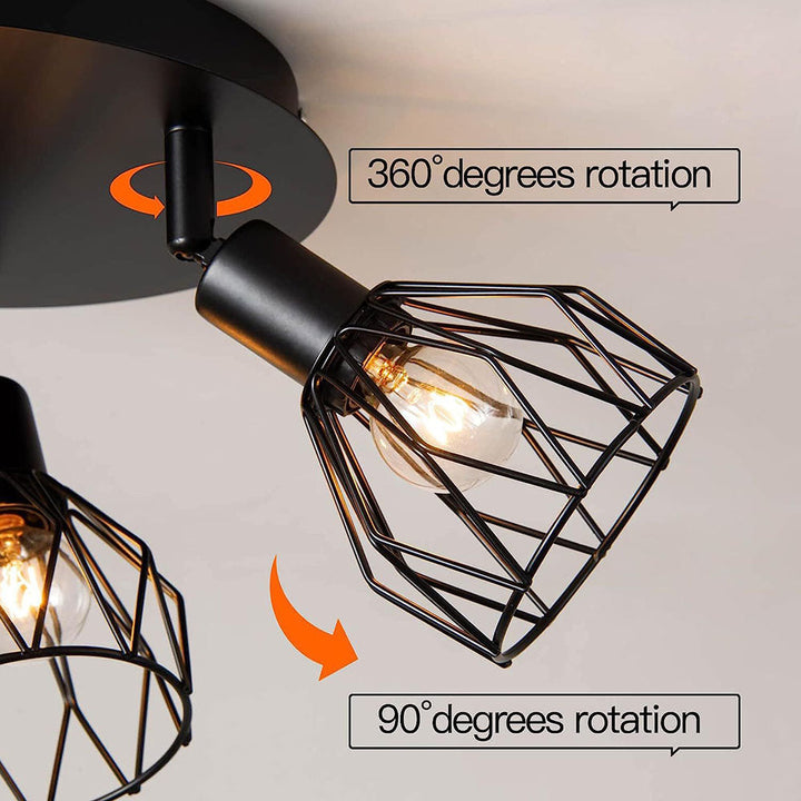 Adjustable Black Spotlight Ceiling Light | Vintage Industrial Design