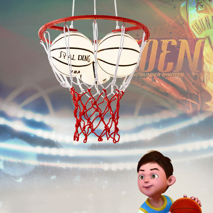 Modern Creative Cartoon Basketball 3-Light Kids Chandelier-Orizon Depot