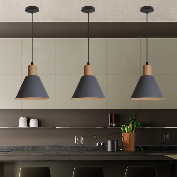 Nordic Vintage Iron Cone Pendant Light-Orizon Depot