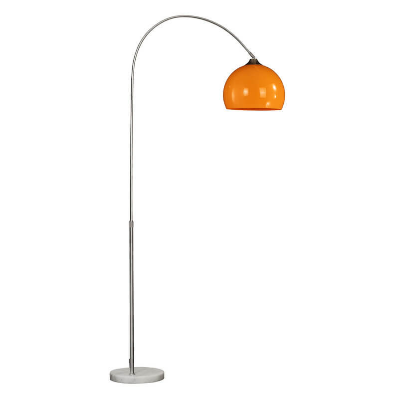 Modern Globe Floor Lamp with Acrylic Shade 1-Light Fishing Rod Base