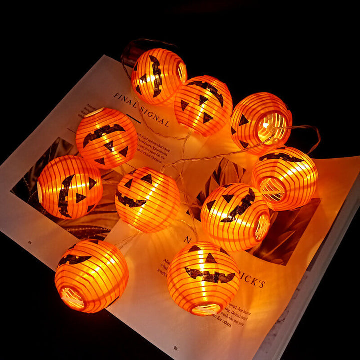 Halloween Pumpkin Lantern Outdoor Waterproof LED Decorative String Lamp-Orizon Depot