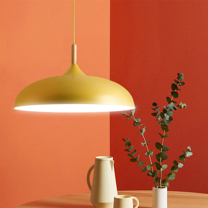 Modern Industrial Wooden Top Pendant Light-Orizon Depot