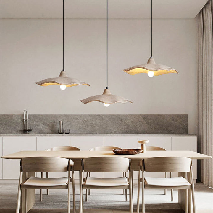 Minimalist Japanese Flower Shape Cement 1/2/3-Light Chandelier-Orizon Depot