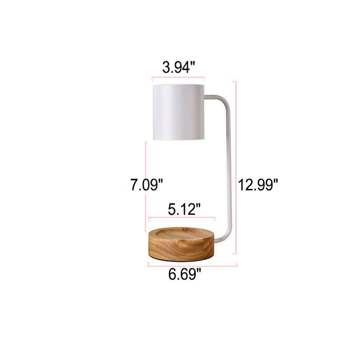 Minimalist Japanese Wood Timing Dimming Melting Wax 1-Light Table Lamp-Orizon Depot