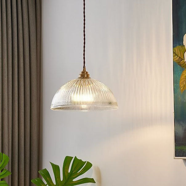 Modern Clear Glass Dome Pendant Light-Orizon Depot