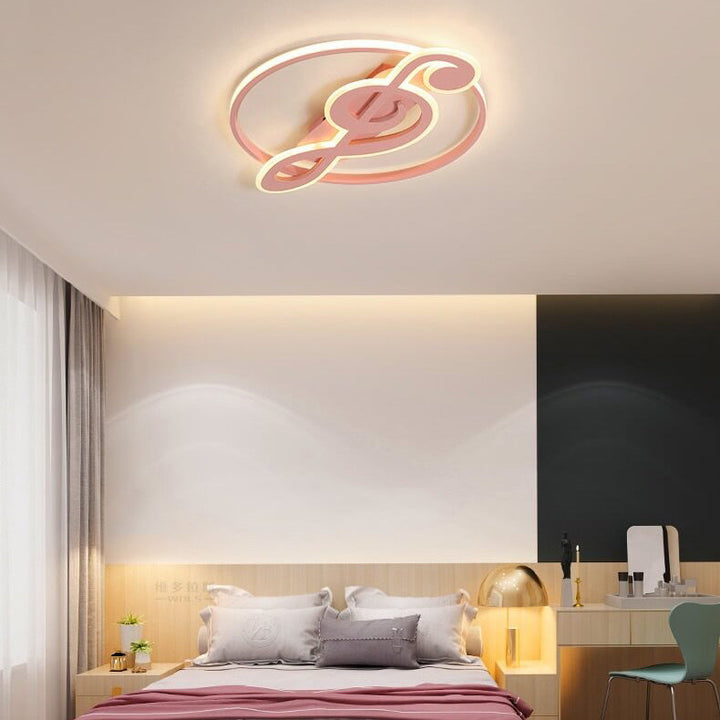 Nordic Modern Creative Music Notes Design LED Flush Mount Ceiling Lamp-Orizon Depot