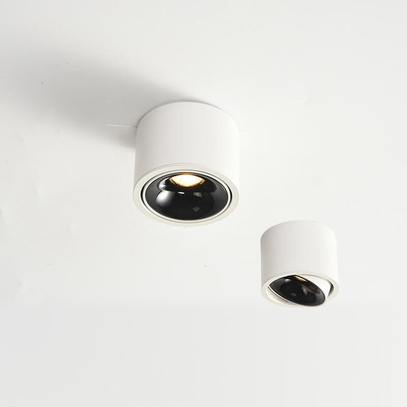 Modern Minimalist Adjustable Round LED Flush Mount Spotlight Ceiling Lamp-Orizon Depot