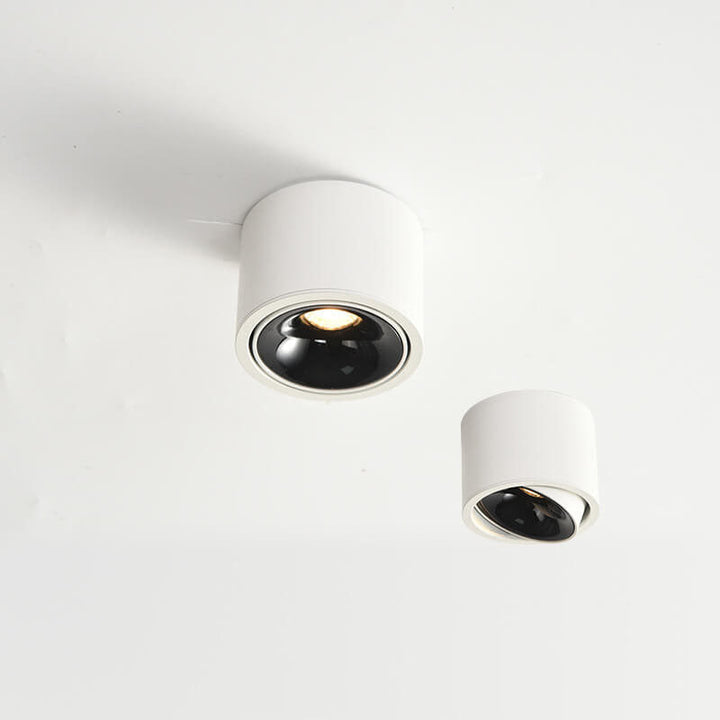 Modern Minimalist Adjustable Round LED Flush Mount Spotlight Ceiling Lamp-Orizon Depot