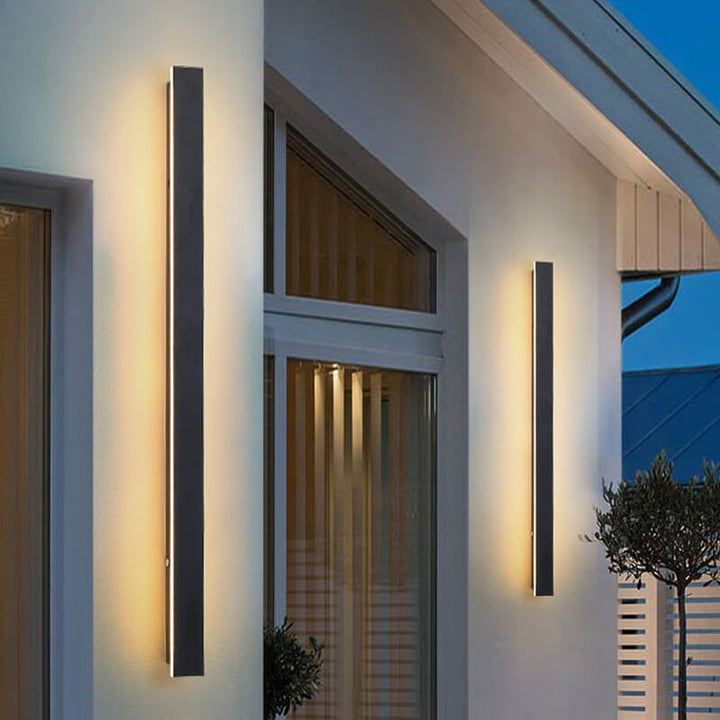 Retro Outdoor Rectangular Strip Waterproof LED Wall Sconce Lamp for Modern Exterior Lighting-Orizon Depot