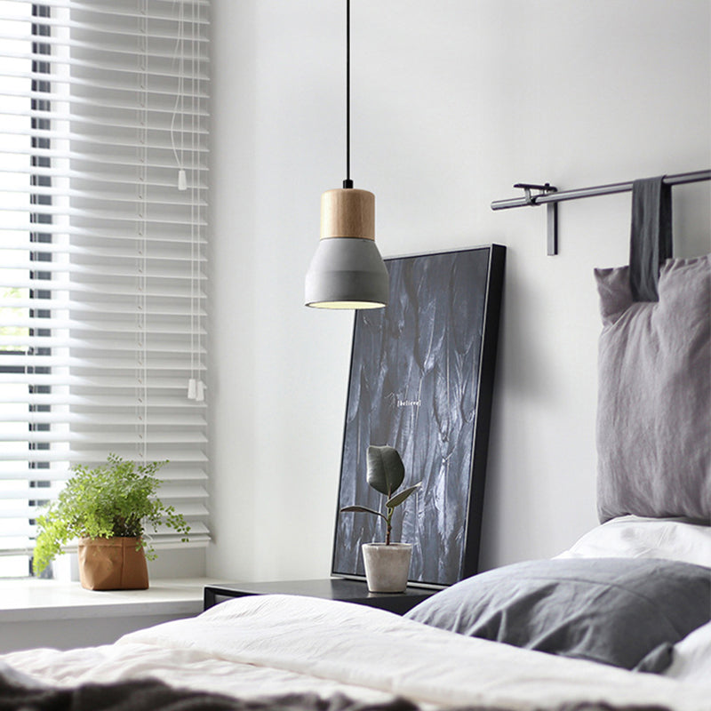 Nordic Cement Tapered Style 1-Light Mini LED Pendant Lamp-Orizon Depot