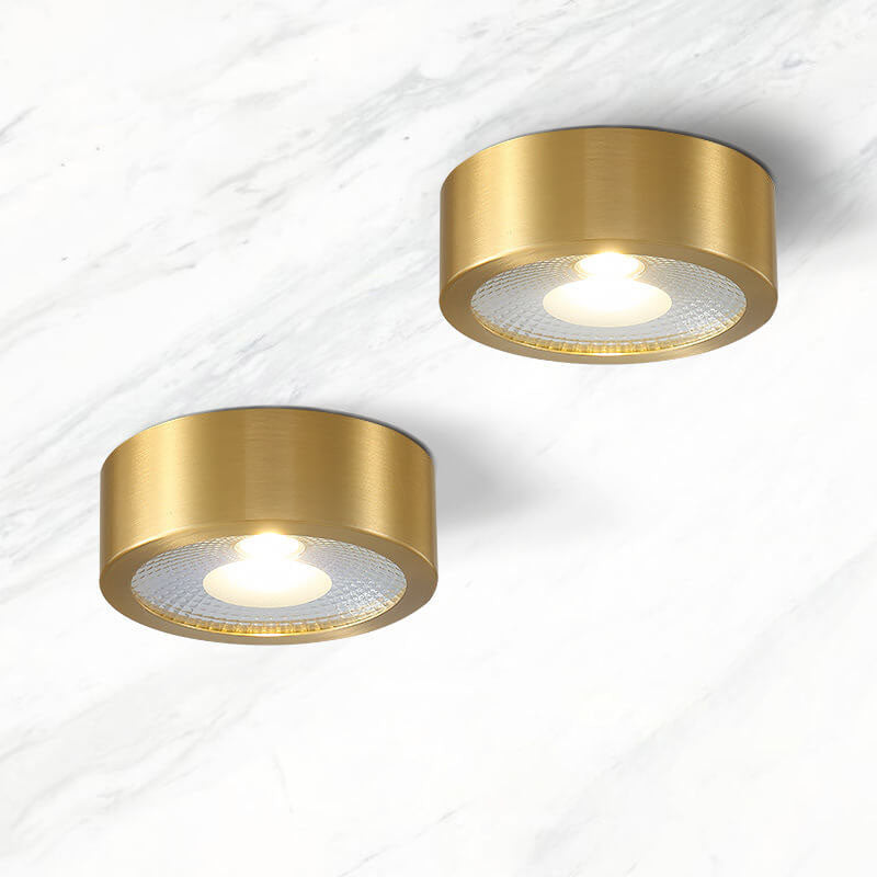 Nordic Light Luxury All Copper Ultra-thin LED Flush Mount Lamp-Orizon Depot