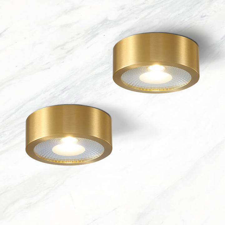 Nordic Light Luxury All Copper Ultra-thin LED Flush Mount Lamp-Orizon Depot