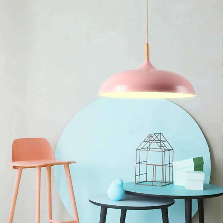 Modern Industrial Wooden Top Pendant Light-Orizon Depot