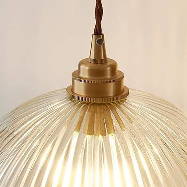 Modern Clear Glass Dome Pendant Light-Orizon Depot