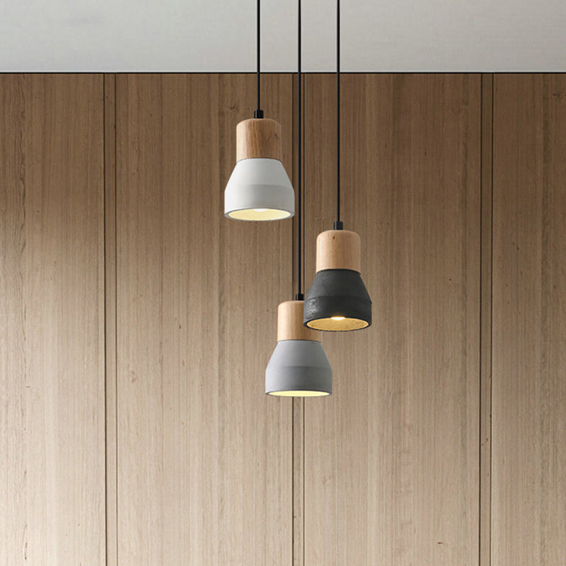 Nordic Cement Tapered Style 1-Light Mini LED Pendant Lamp-Orizon Depot