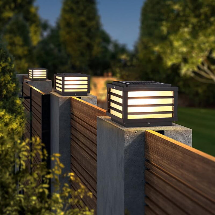 Modern Minimalist Solar LED Post Light Waterproof Aluminum Garden Landscape Lamp-Orizon Depot