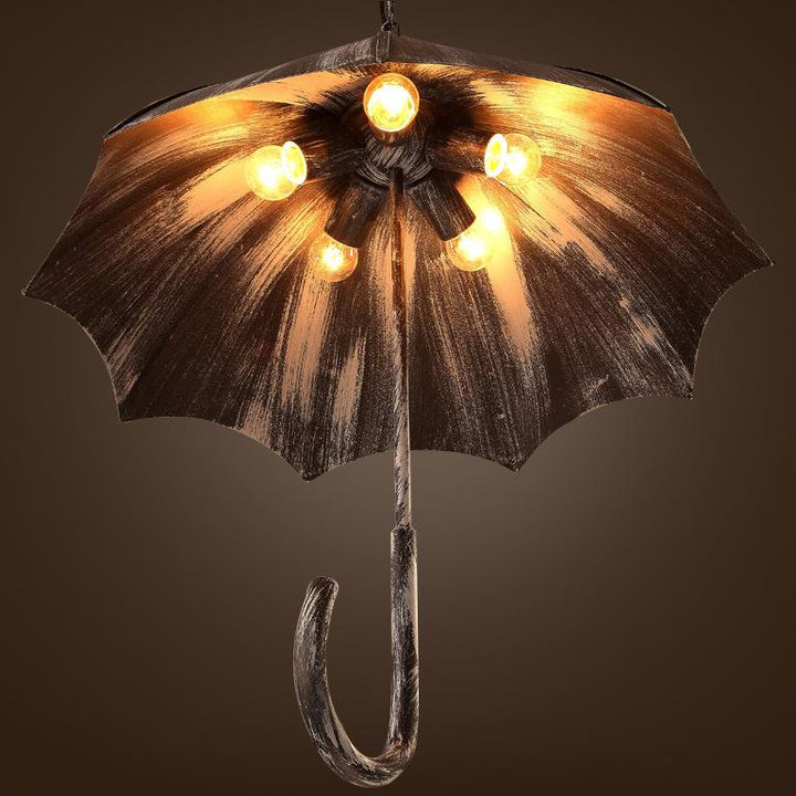 Retro Industrial 5-Light Umbrella Chandelier for Bold Interiors-Orizon Depot