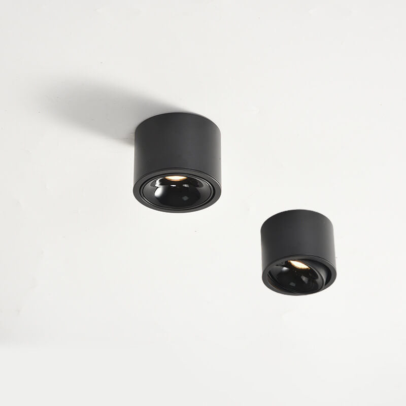 Modern Minimalist Adjustable Round LED Flush Mount Spotlight Ceiling Lamp-Orizon Depot