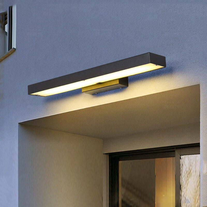 Modern Minimalist Rectangular Flat LED Motion Sensor Waterproof Wall Sconce for Outdoor